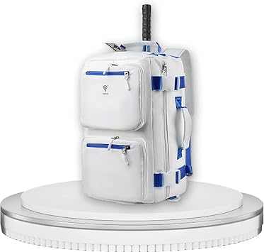 Tennis, Pickleball & Badminton Backpack For men & women, fits multiple rackets with separate shoe compartment. Wear as backpack or shoulder bag.