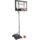 SKLZ Pro Mini Hoop Outdoor Basketball System with Adjustable-Height Pole and 7-Inch Ball, HP08-000
