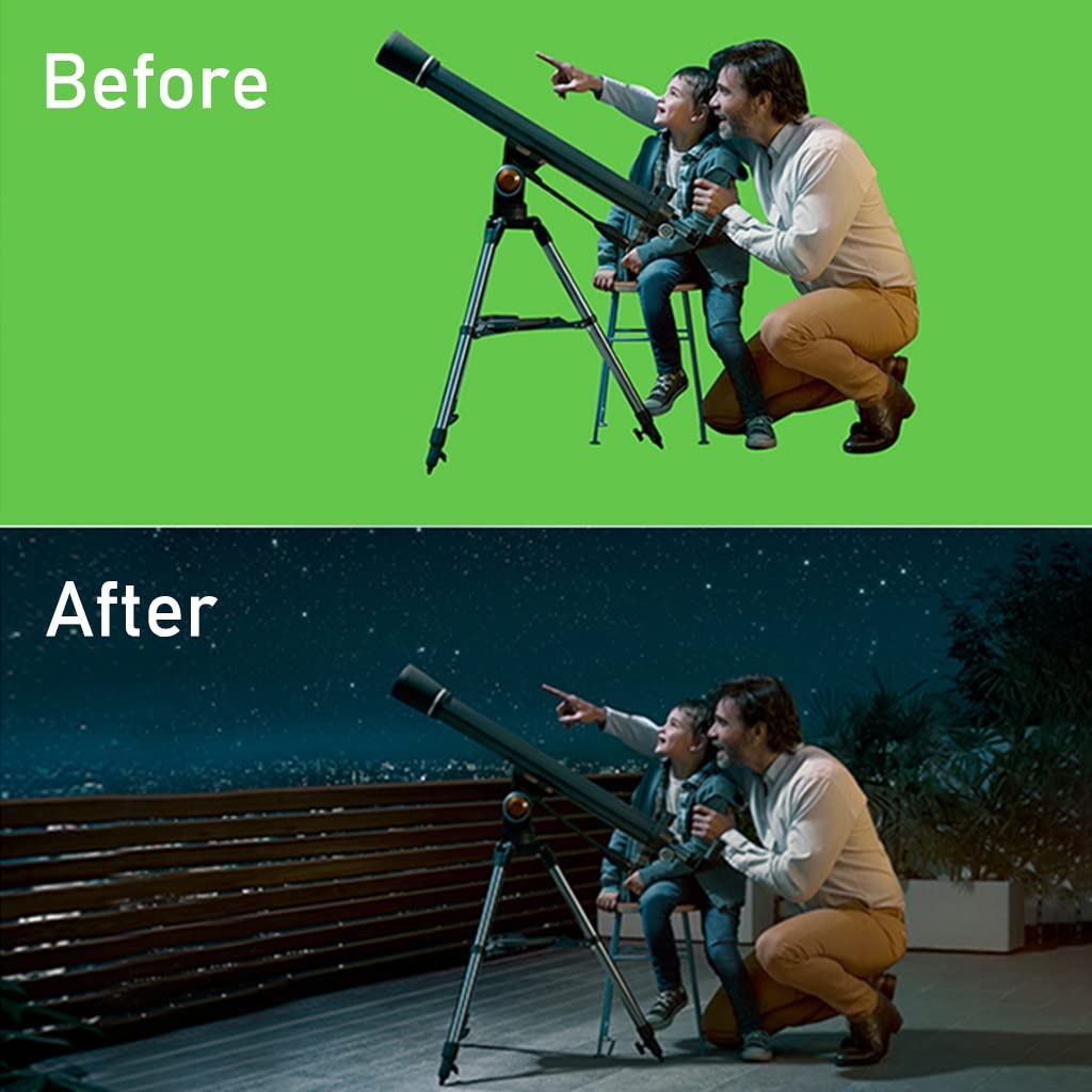 Tło Chroma Key Green Screen ze wspornikiem T |. Fotografia i transmisja na żywo Tło Chroma Key |. Przenośne i składane (zielone 1,5 x 2 m)