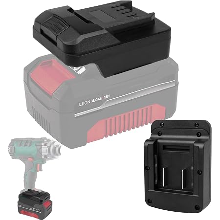 Adaptateur Batterie Parkside X20V Vers Einhell Power X-Change 18V - Plastique Noir, 90x60 Mm - Pour Outils électriques