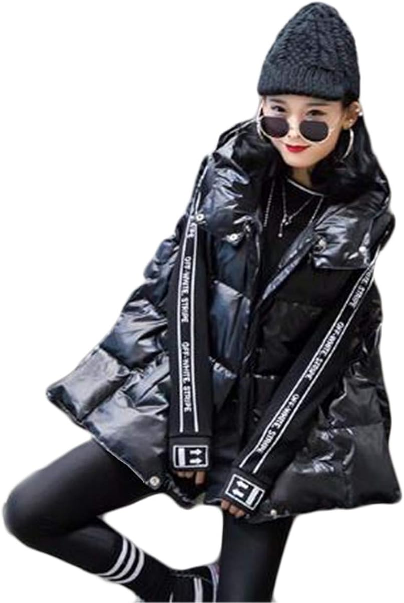 ジャンーウェ レディース 中綿ベスト ノースリーブ 厚手 ゆったり 原宿風 ヒップホップ タートルネック 演出服 かっこいい ダンスウェア ふるさと納税 おしゃれ