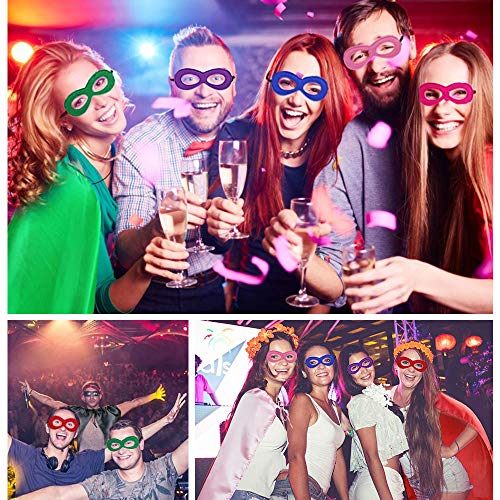 Superhero Capes for Adults and Masks, 5 Pack Super Hero Capes Costume for Women Men Party Dress Up (4 Pack) - Image 3