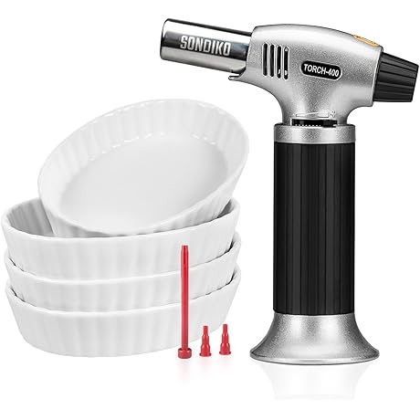 Sondiko Creme Brulee Torch: The Ultimate Creme Brulee Making Kit