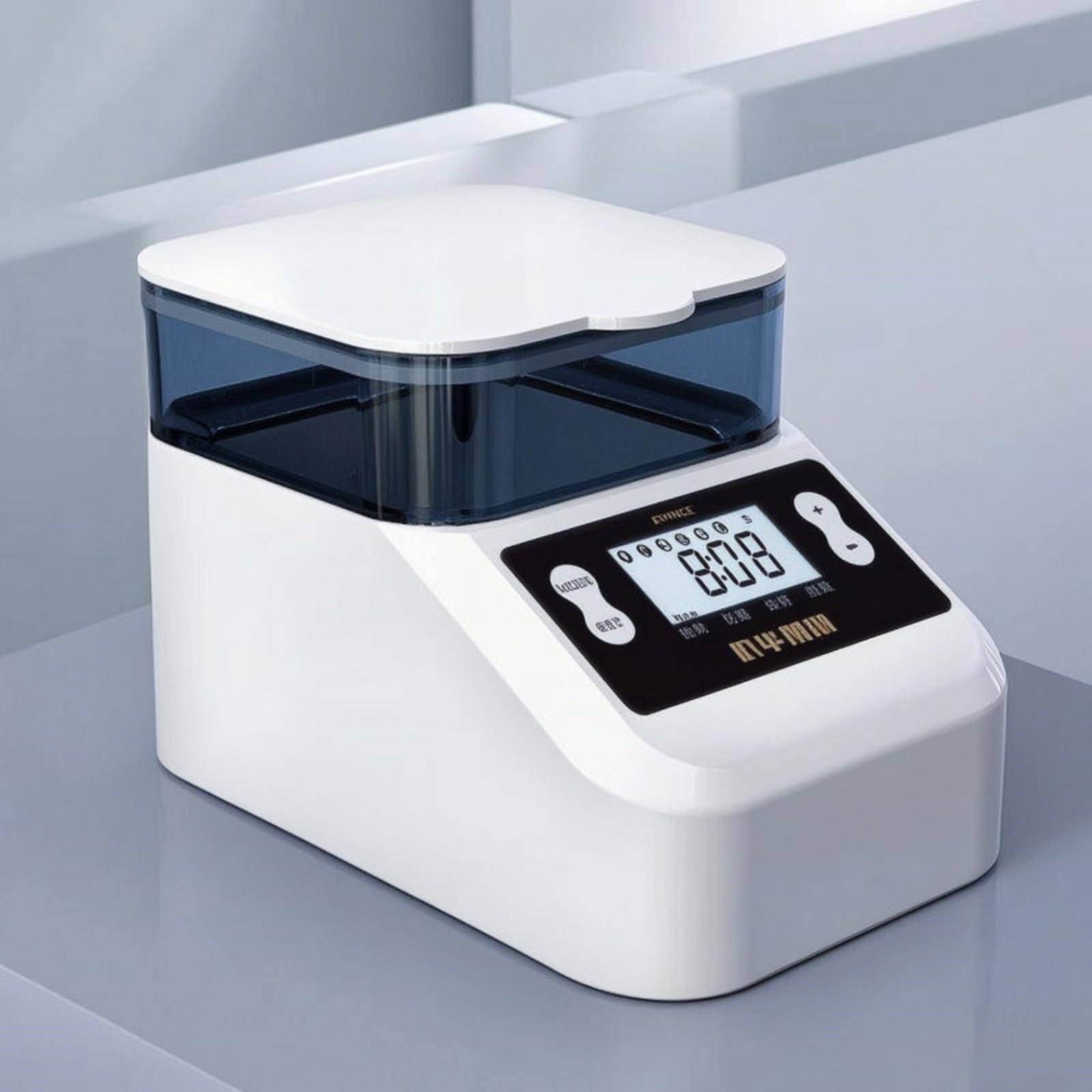 Distributore Automatico per Acquario Mangime Pesci Alimentatore Timer Programmabile Controllo Remoto Serbatoio Plastica Accessori Inclusi Adatto per, Bianco, 400ml