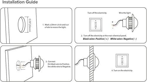 Miniatura 6 de Dream lighting Iluminación LED de cortesía IP65 de 12 voltios para caravana, automóvil, montaje empotrado de 5 rueda, color azul, paquete de 10