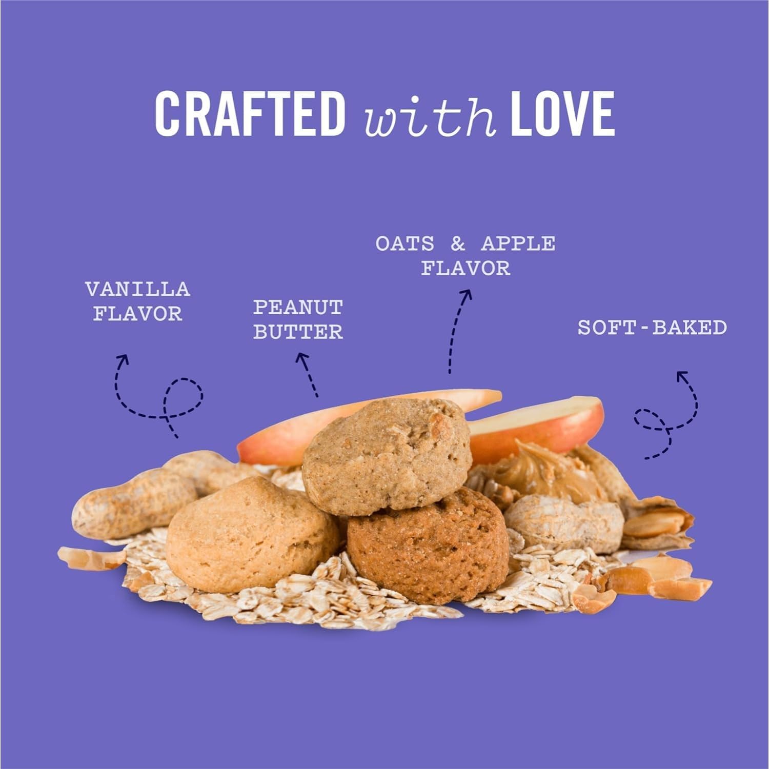 Three Dog Bakery Assort Mutt Trio & Peanut Butter & Honey Bites, Premium Dog Training & Puppy Treats image 4