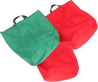 ifundom Juego de 3 Bolsas de de Sacos para Niños Y Niñas Coloridas Bolsas para Juegos al Aire de Tela Verde Y Nailon para Actividades Escolares