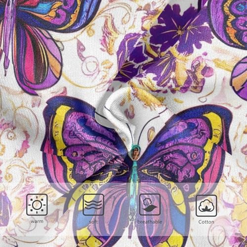 Artistic Toddlers Underwear Floral 2t Cotton Girl Panties Cute Vibrant Cartoon Purple Butterflies Briefs Kids Undies3