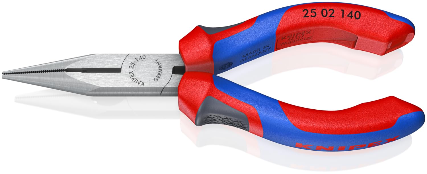 Knipex 25 02 140 pinza a becchi lunghi con cutter-comfort grip