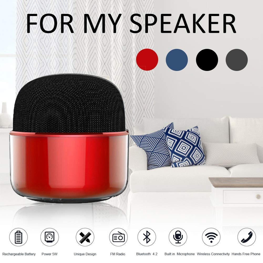 Speaker Bluetooth Waterproof Portatile Mini Panno IP4 Impermeabile Tascabile Mani Libere per la Casa, Campeggio