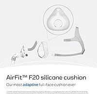 Vista 2 de ResMed AirFit F20 - Cojín de reemplazo para máscara CPAP de cara completa - Accesorios CPAP - Pequeño