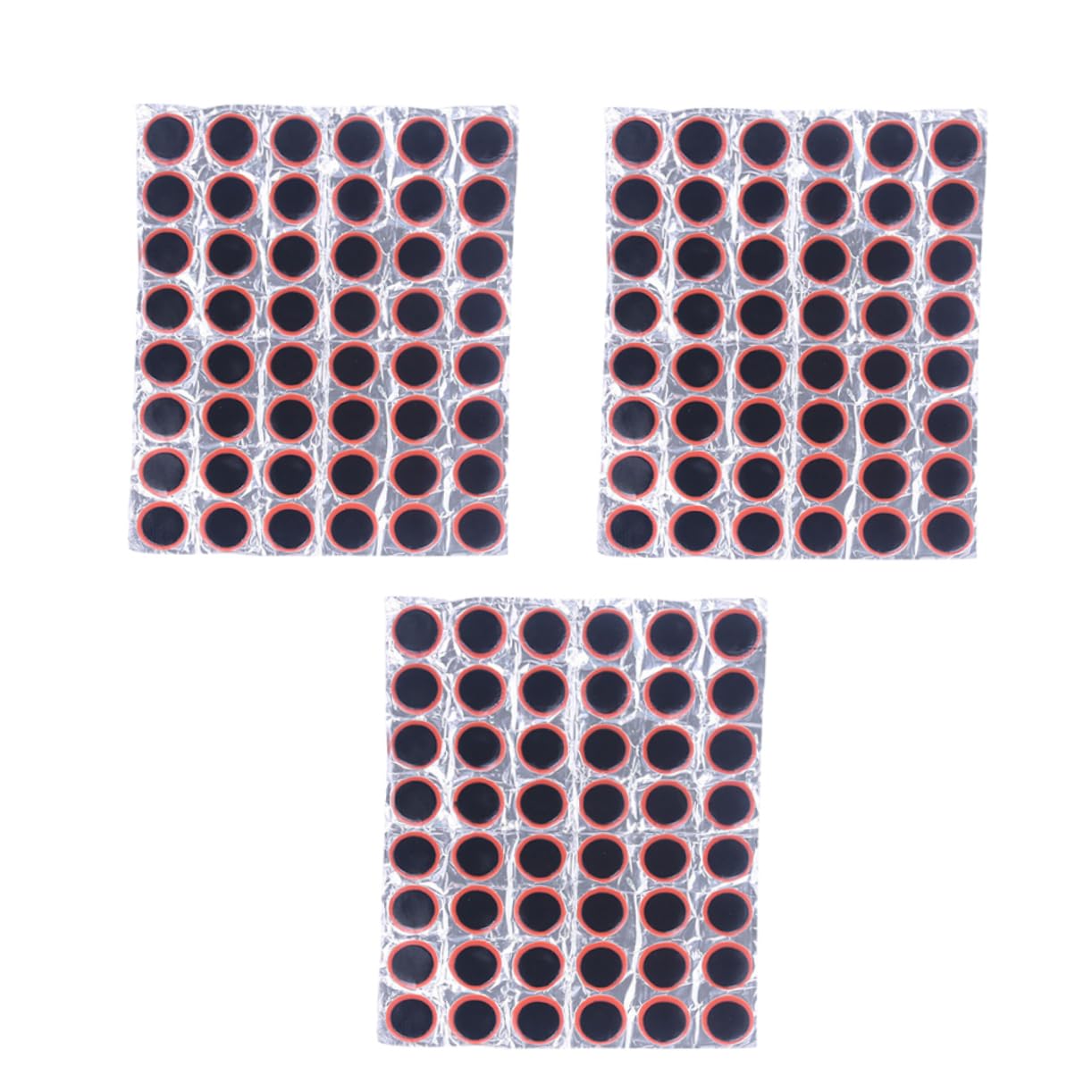 Parliky 3Sheets Round Rubber Patches Bike Tire Repair Kit for Inner Tube Puncture Lightweight for Home and Roadside Emergencies Black