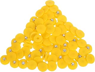 100 Piezas Unidades Tacos de Hielo para Zapatos Antideslizantes Crampones Seguros para Senderismo y Montañismo Accesorios Exteriores Color Amarillo