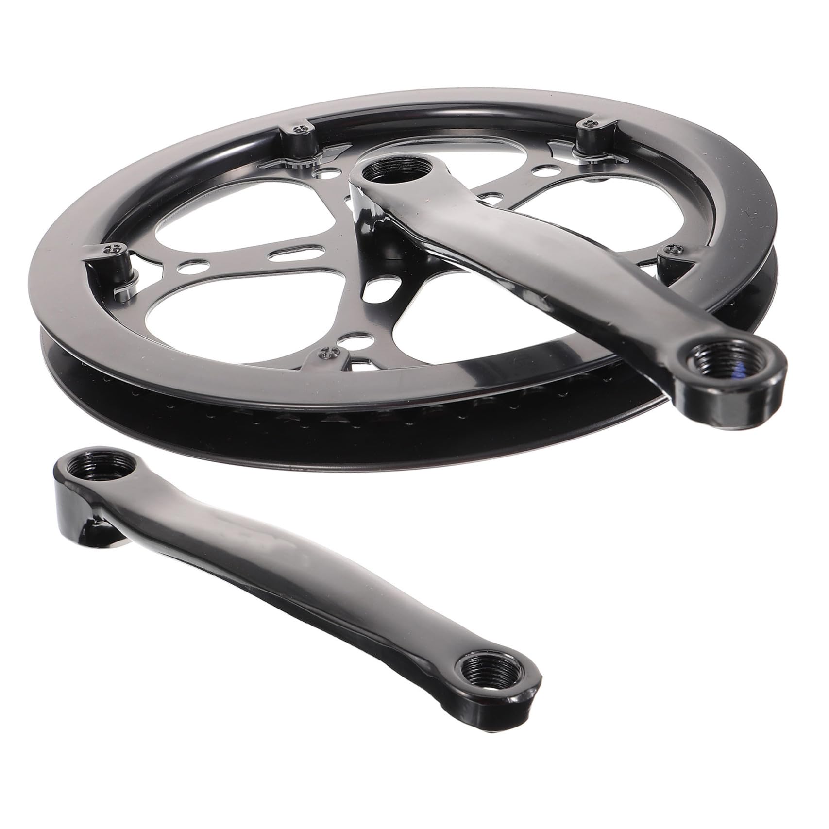 STOBAZA Guarnitura Singola Nero in Ferro per Bici Corona 52 Denti Facile da Installare, Lunghezza Pedivella 170mm, Accessorio di Ricambio per Biciclette