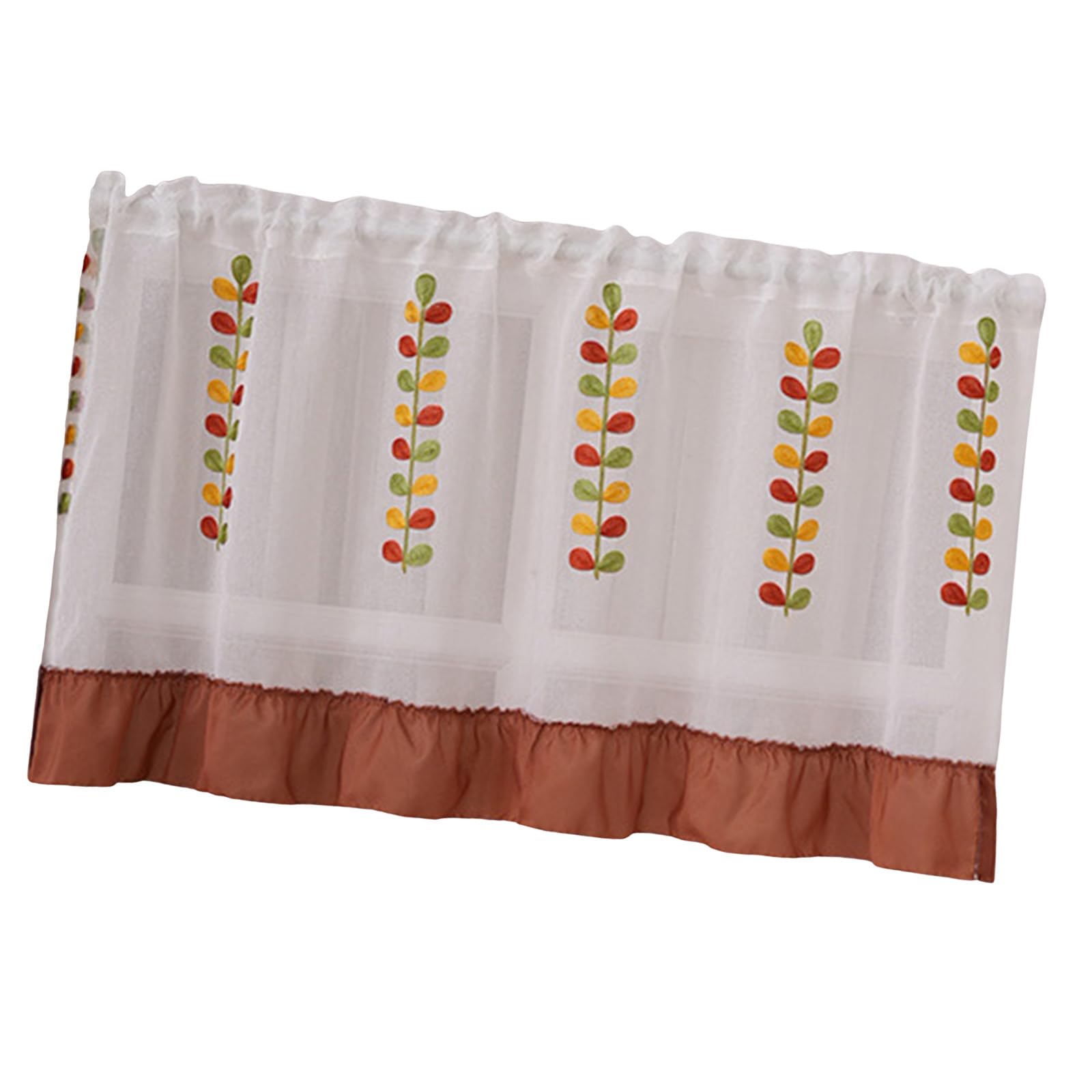 Msioytog Embroidery Curtain 150x60cm Flower Window Polyester Fabric for Home Privacy Flower Curtains