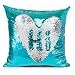 Shevalues Sequins Pillow Cover Mermaid Fish Scale Pillowcase Throw Pillow Cover Cushion Covers 16"x16"