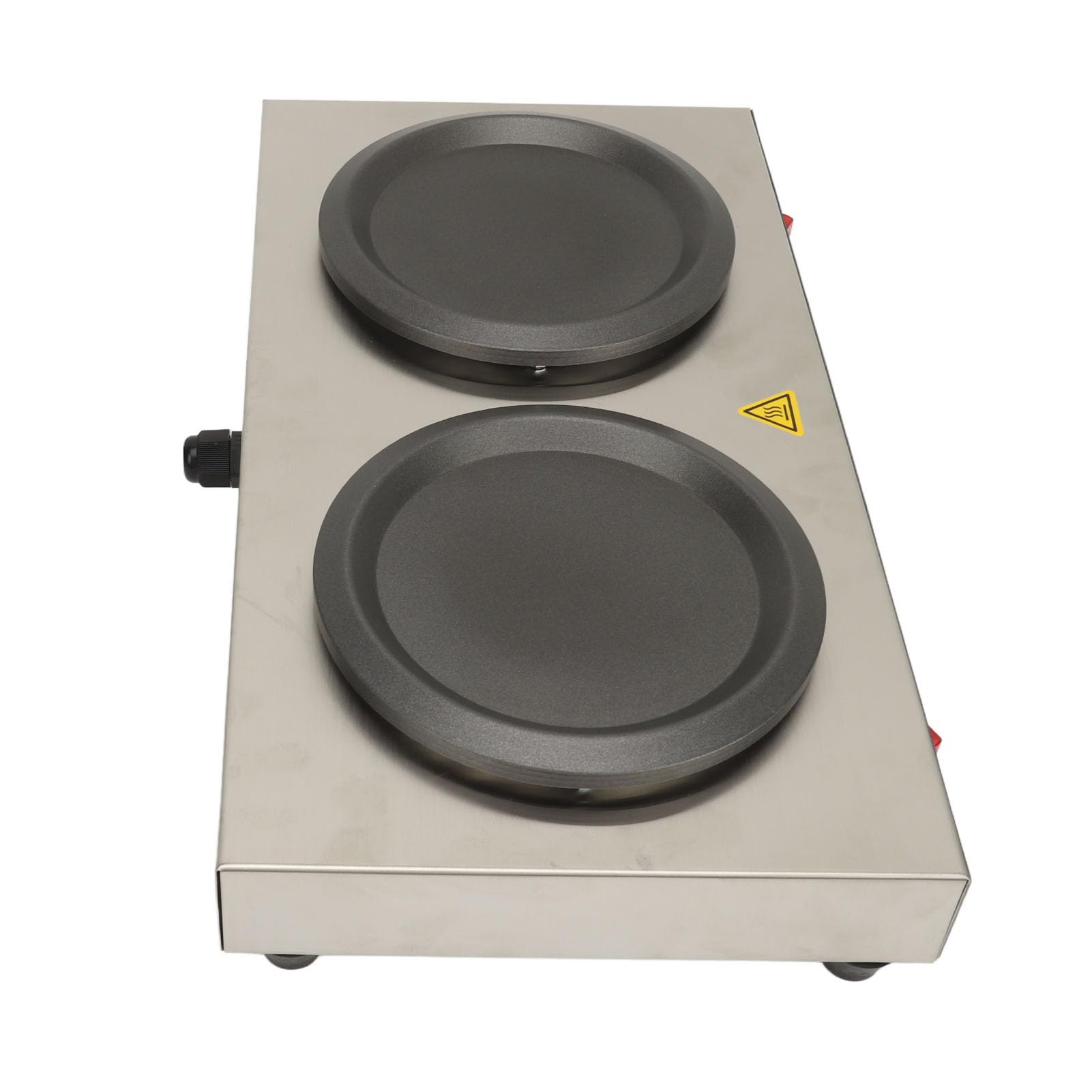 SIXRUN Réchauffeur de café électrique, Double Effectif de Chauffage à Double café Chaud, Chauffeur à Chaud Commercial, Réchauffeur Décanteur Standard Portable en Acier Inoxydable pour Pause Cafe