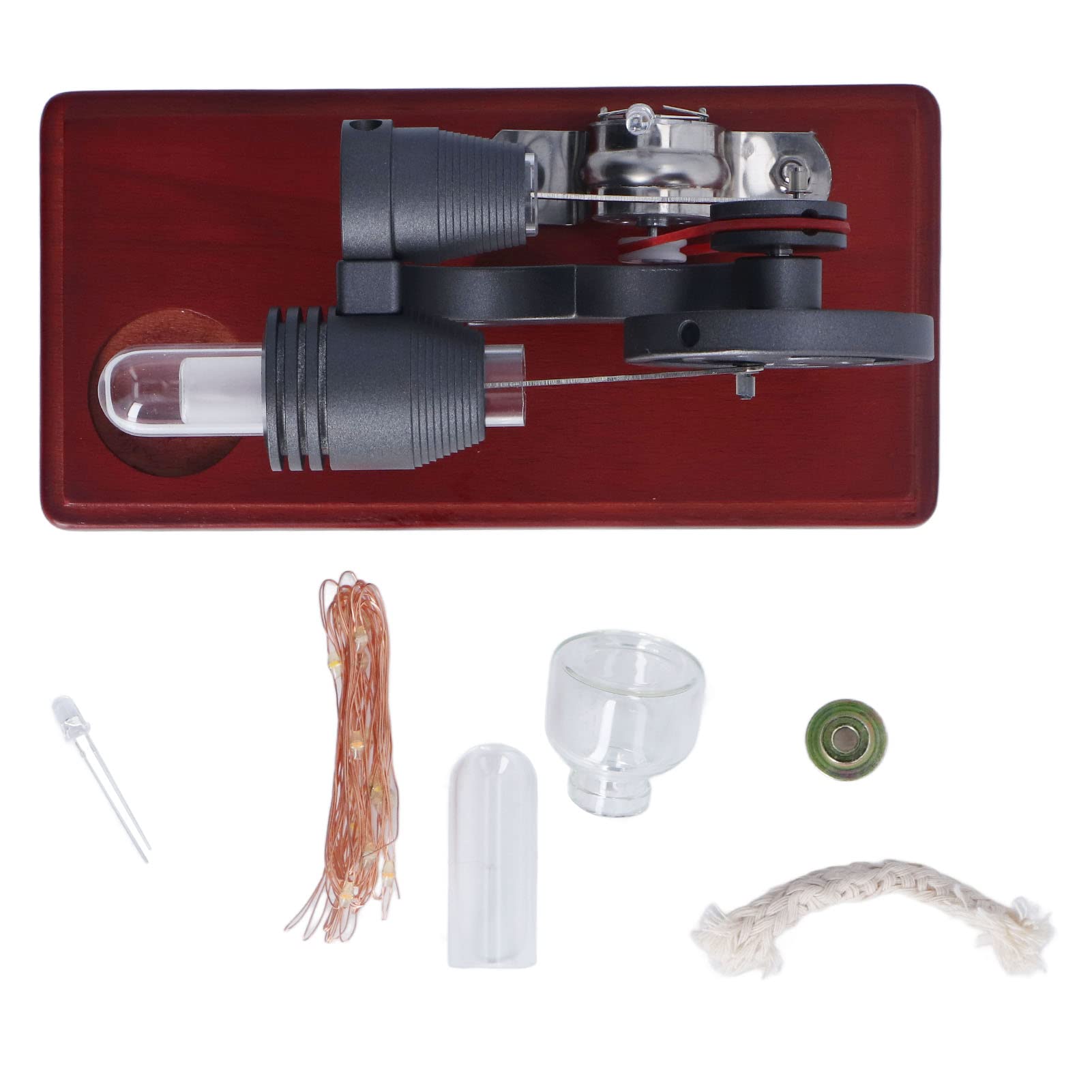 Qcwwy Modelo de Adorno de Generador de Motor Moderno, Gris, Base Antideslizante, Salida de 3 a 5 V, Modelo Físico, para Enseñanza de Física en el Aula, Demostraciones de Ciencias