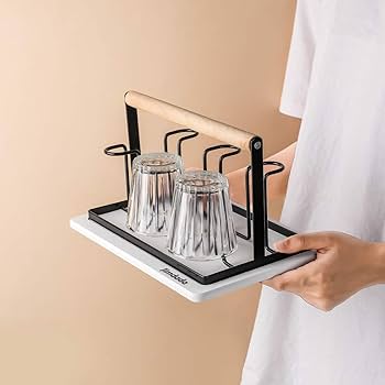 Amazon｜グラススタンド （珪藻土トレー付き）Jimdadaコップ