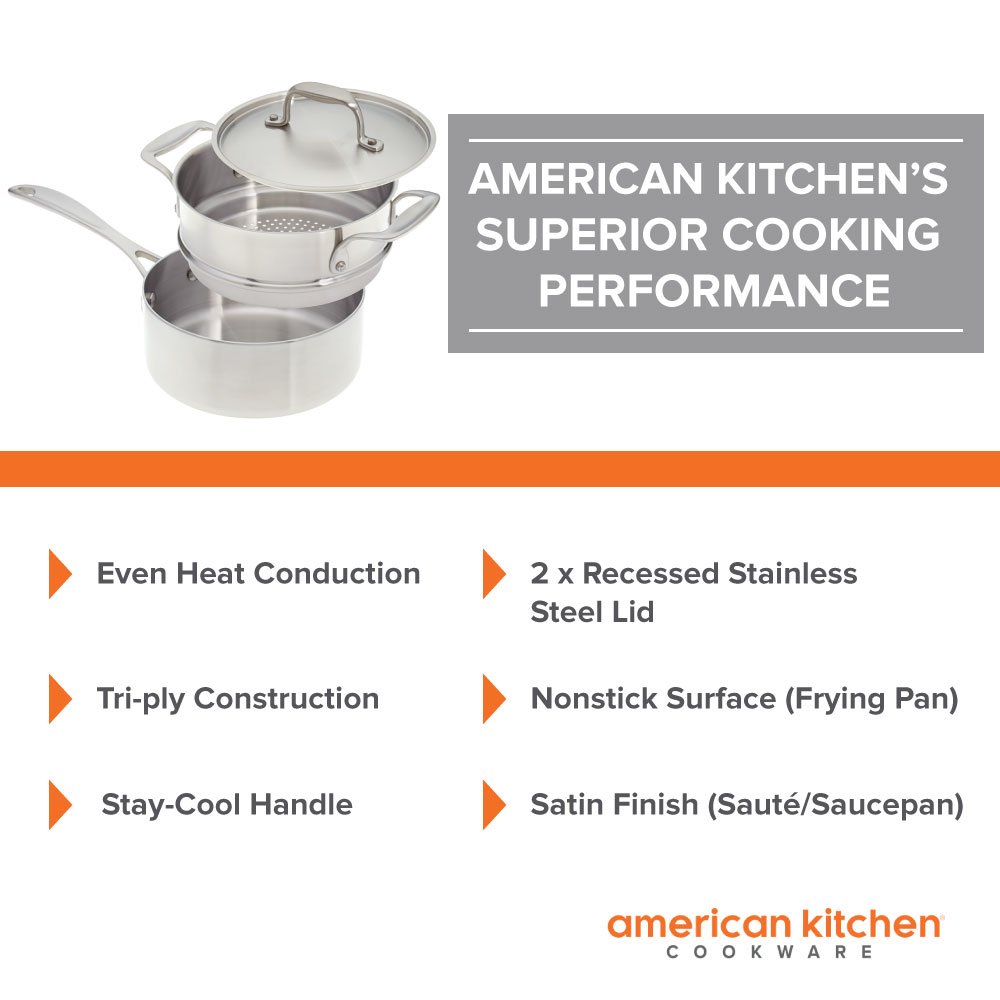 American Kitchen - Juego de utensilios de cocina