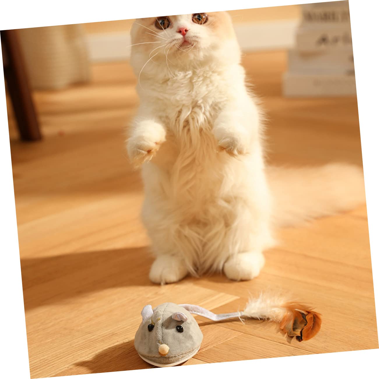 Happyyami 4piezas Ratón Eléctrico Interactivo para Gatos Juguete Motorizado Recargable Simula Movimiento Real para Estimular El Instinto De Caza De Tus Felinos