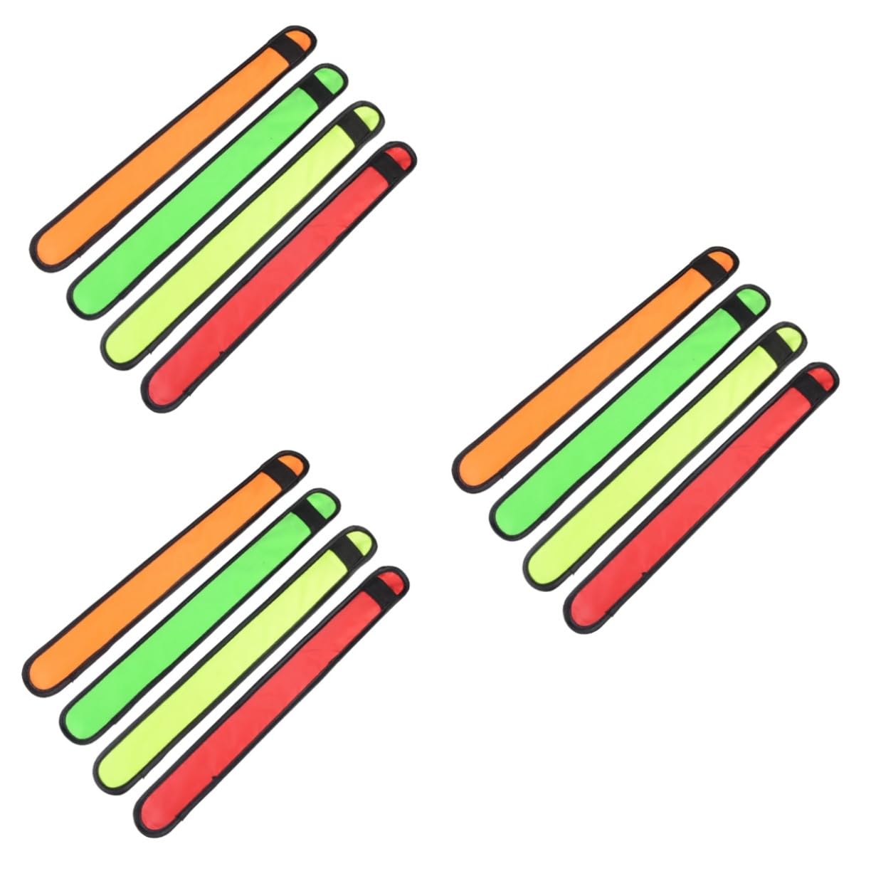 Abaodam Bracelets LED Bandes pour Course Accessoires De Visibilité pour Randonnée Jogging Vert Orange