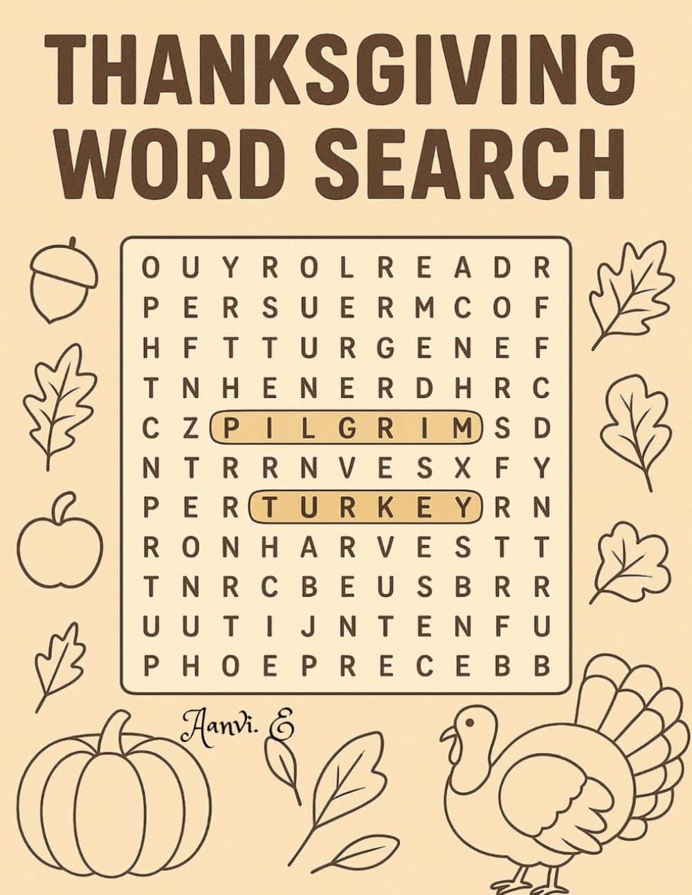 Thanksgiving Word Search for adult: A Cozy Collection of Challenging Fall Word Hunts
