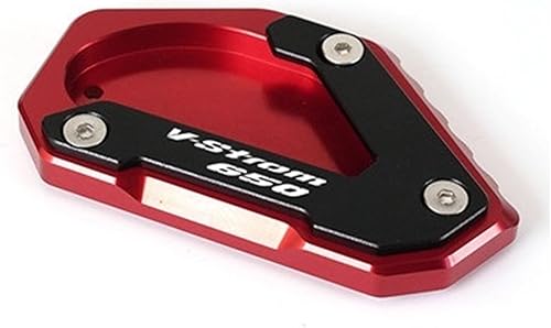 Miniatura 8 de JADESA CNC aluminio Kickstand Foot Side Stand Extension Pad Support Plate for Suzuki V-Strom 650XT VSTROM 650 DL650 2004-2021 (Color  New Red)