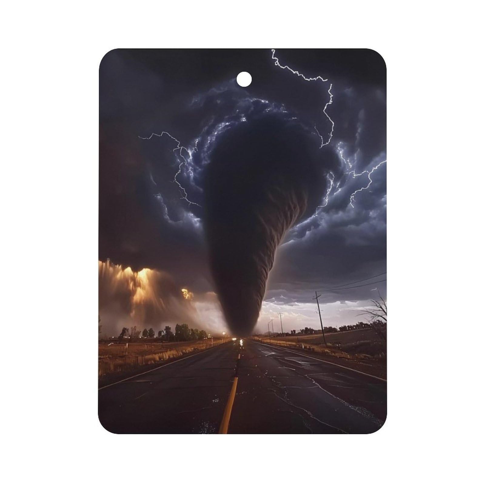 Tornado Car Air Freshener Hanging Aromatherapy Tablets for Car Accessories Square