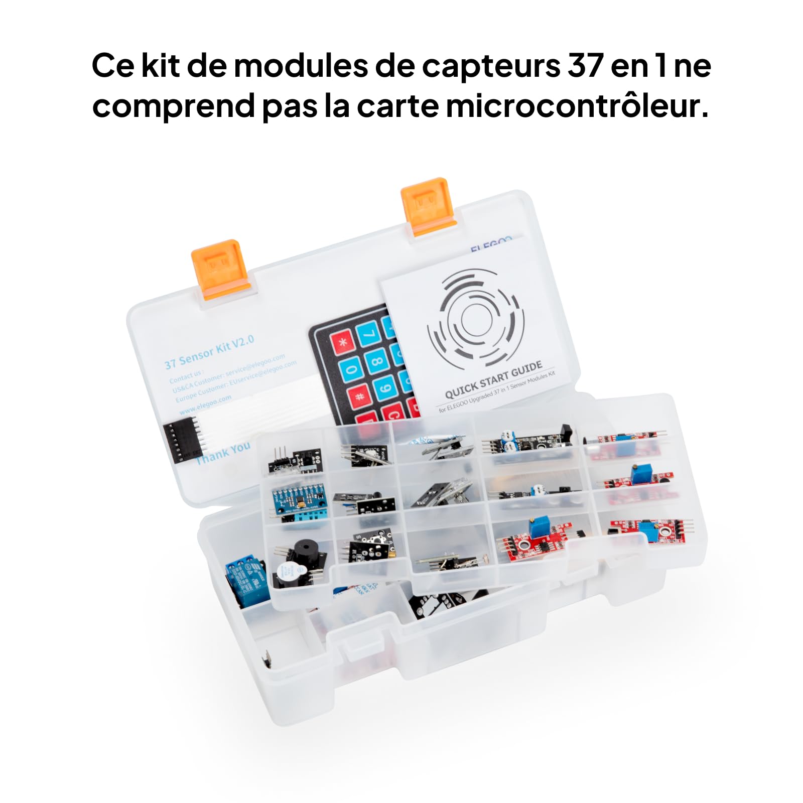 ELEGOO UNO R4 WiFi Kit Super et Kit de Modules de Capteurs 37 en 1