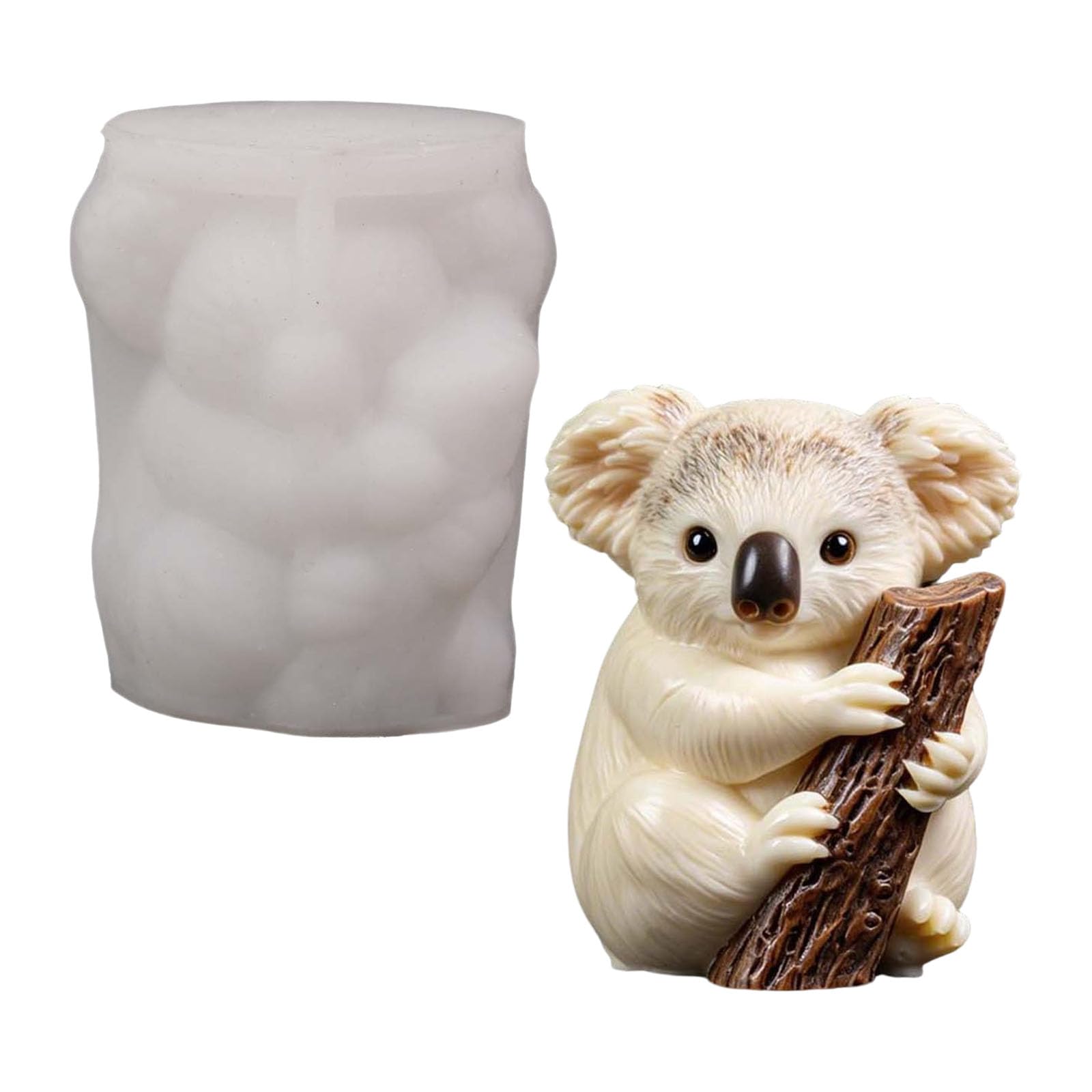 APGLSXY Hugging Tree Koala Shape Silicone for Making Soap Chocolate Gypsum Epoxy Resin Bear Cast