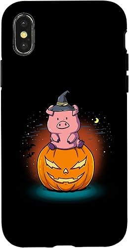 Miniatura 7 de iPhone 12 mini cerdo calabaza truco o trato Halloween disfraz caso