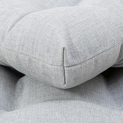 Image of QILLOWAY Indoor /Outdoor Square Seat Patio Cushion -Pack of 2, Gray,White