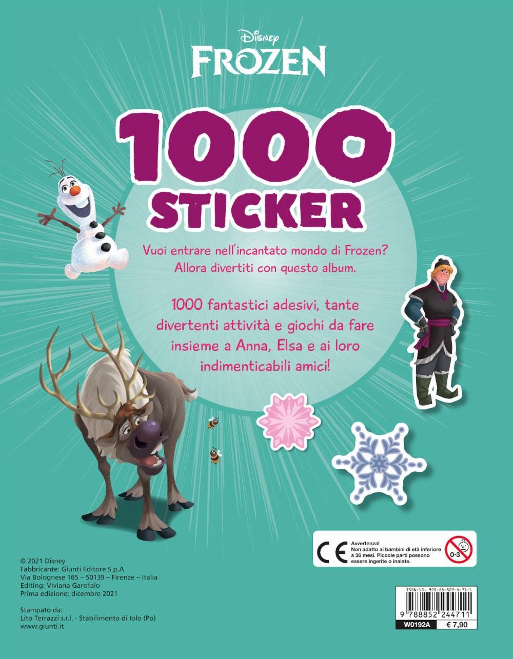 Frozen. 1000 stickers. Tanti giochi e attività. Con adesivi. Ediz. a colori