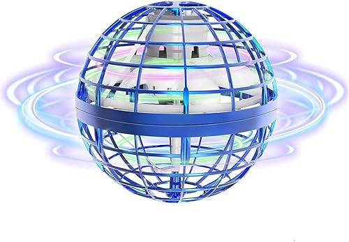 Juguete de bola de orbe voladora, juguetes geniales, bola de orbe voladora, luces LED mágicas flotantes, juguete de mosca, bola giratoria de 360,