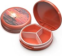 Vista 22 de Serfeymi - Pastillero pequeño con 3 compartimentos, pastillero portátil para bolso o bolsillo, estuche compacto y mini para viajes - Adecuado