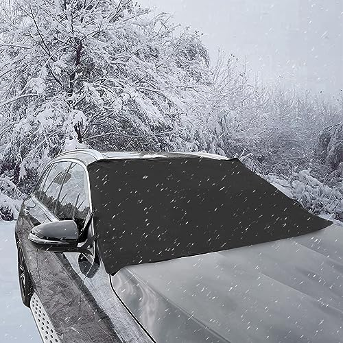 Image of 600D Heavy-Duty All-Season Car Windshield Cover - Water Proofing UV Protection Sunshade with Heat Resistance - Year-Round Dust /Rain /Frost Guard Accessory, Fits Most Cars /SUV /Trucks (72x42 In)