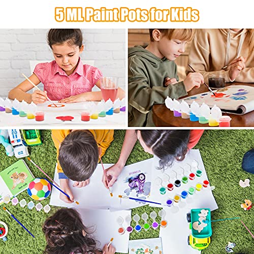 36 Paint Pots With Lids, Ygaohf 5Ml/0.17Oz Large Empty Paint Pots With Lids, Easy Open Acrylic Paint Container Paint Strips For Kids Classroom School Painting Art Supplies #TOP6
