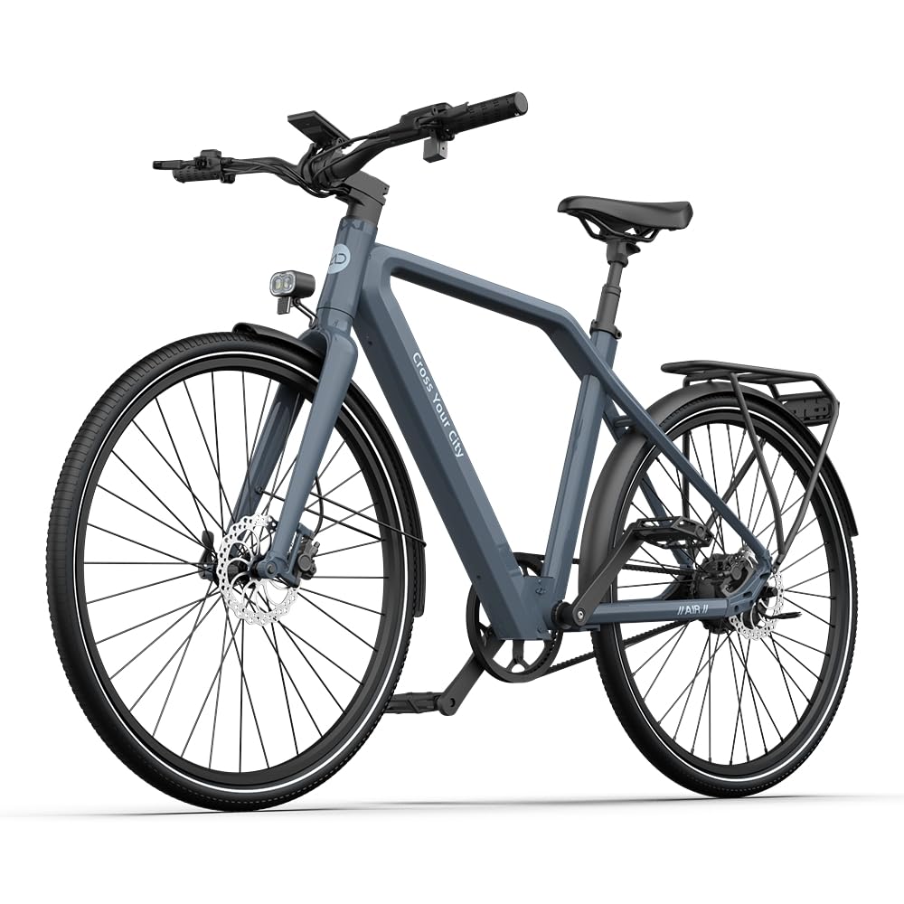 A Dece Oasis ADO e Bike Air30, 28 Zoll 700C, E-Bike Elektrofahrrad,370,00 Wh Akku, ebike Damen/Herren,1 Gang,Momenten-Sensor, Riemenantrieb,ADO Smart APP,3,5-Zoll-IPS-Display