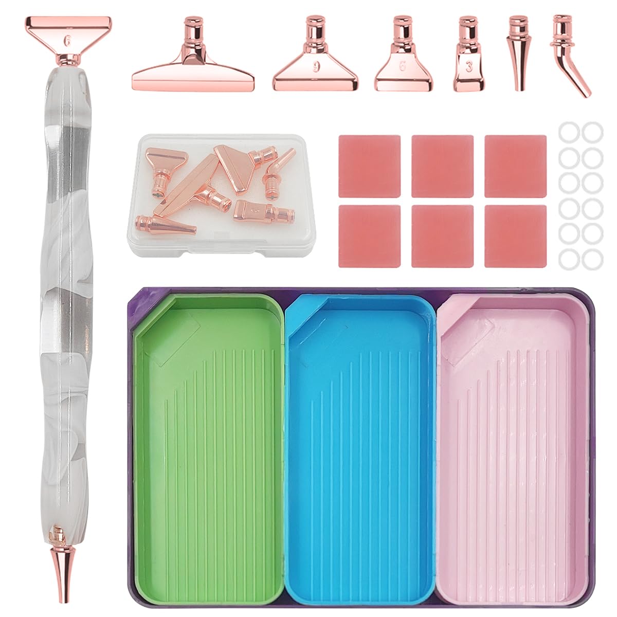 FineGood Diamond Art Kits, 5D DIY Art Painting with Comfort Grip Pens and Faster Drilling Accessories, Adults Accessories with Multi Pen Heads