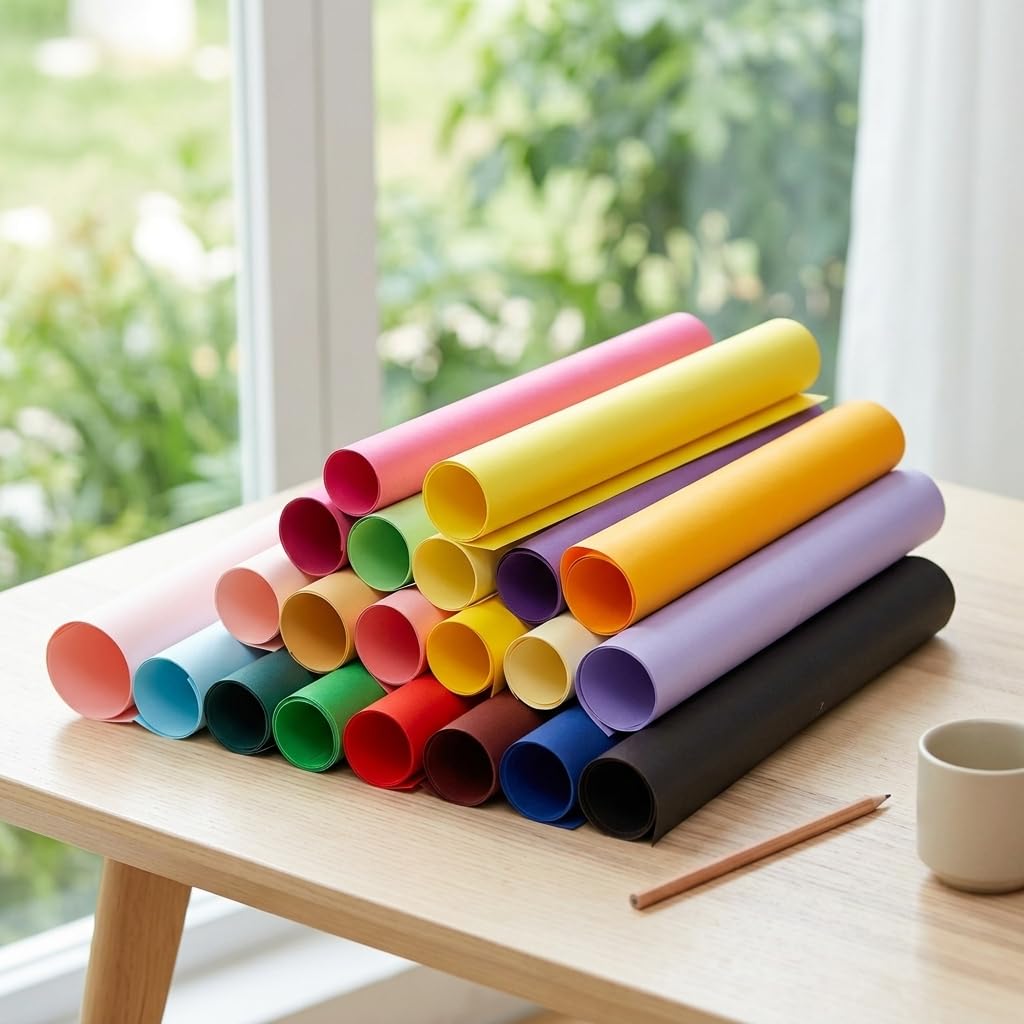 Feuilles Carton Jaune pour Enfants en Papier Résistant à la Déchirure Convient pour les Projs d'Art d'Artisanat à la à l'École stiné aux Activités Créatives s Pits