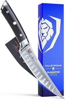 DALSTRONG Gladiator Series- Curved Fillet Knife- 6" - German HC Steel- With Sheath