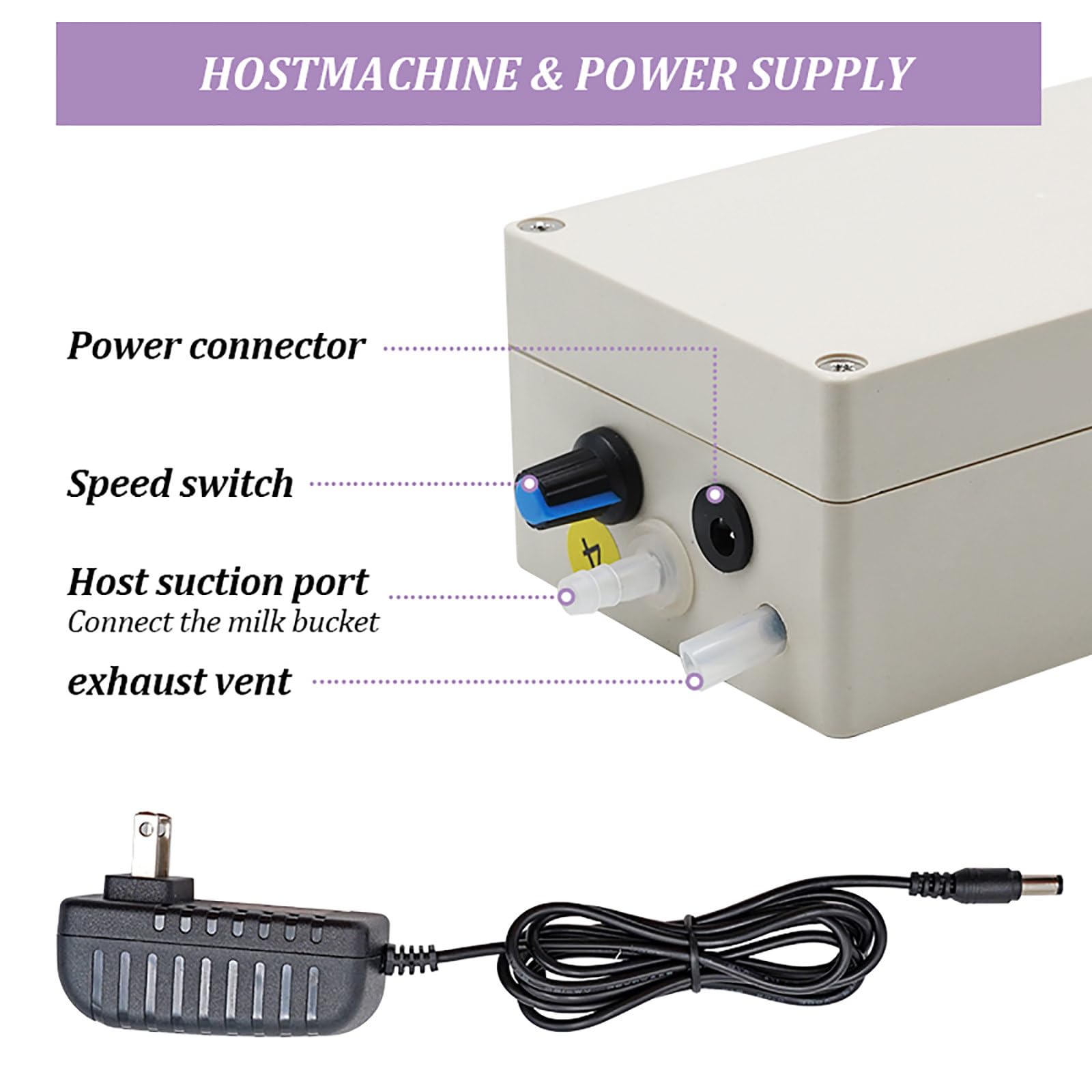 Machine à Traire électrique De Vache 14L Sous Vide électrique à Brancher Dans La Pompe à Vide Pulsée En Acier Inoxydable Machine à Traire De Vache Pour Pâturage (prise Américaine