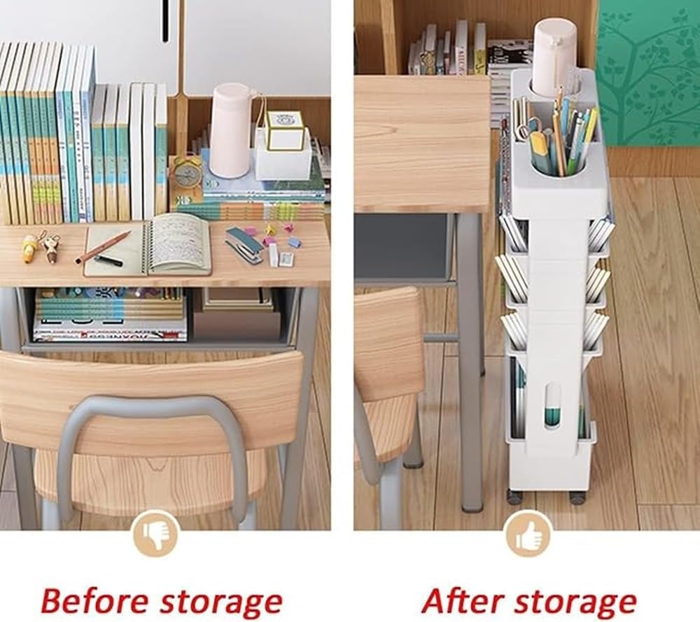 Carrello multifunzione per l'organizzazione della,verde chiaro