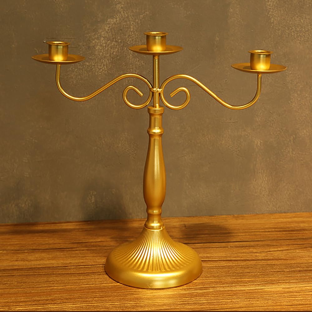 Halloween Candles 3-Candle Metal Candelabra Candlestick Holder For Formal Events B 1439644