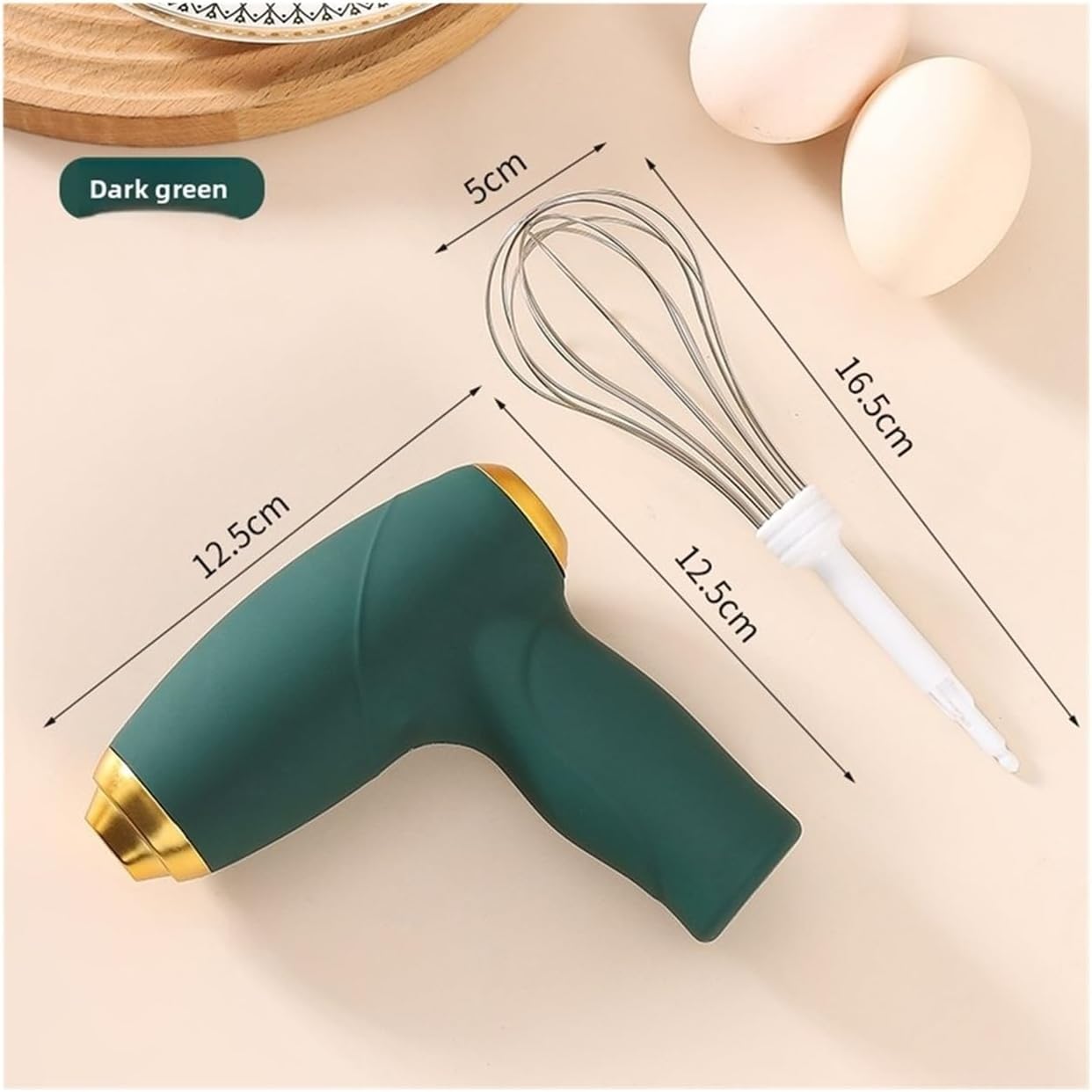 3-Speed Double Stick Electric Kitchen Mixer - Portable Frother for Milk, Eggs, Jam, Butter, Cake Cream & Batter, Ideal for Home & Travel(Green)