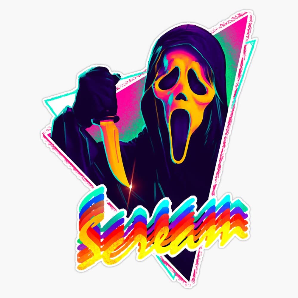 Autocollant vinyle Scary Movie pour décorer votre ordinateur