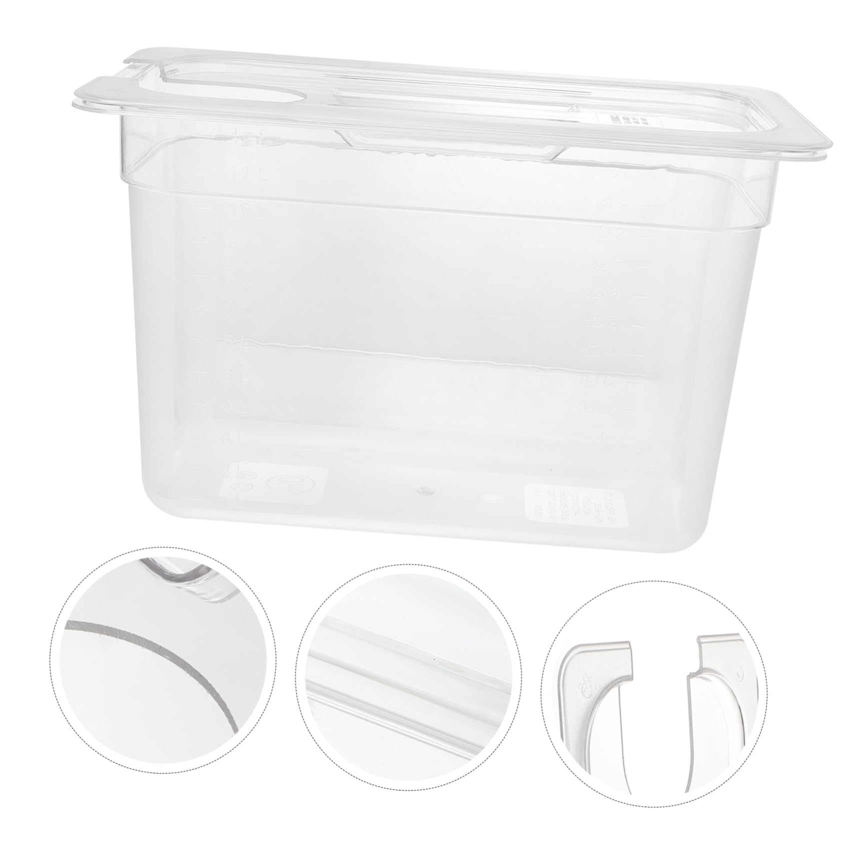 KICHOUSE 6l Slow Cooker Container Small Sous Vide Cooker Box Lid Storage Case for Family