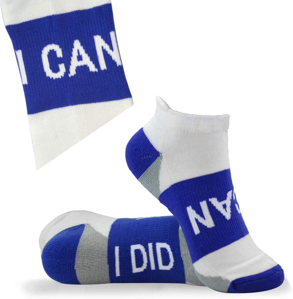 Gone For a Run Inspirational Athletic Running Socks Women's Woven Low Cut | Inspirational Slogans | Set of 3 pairs