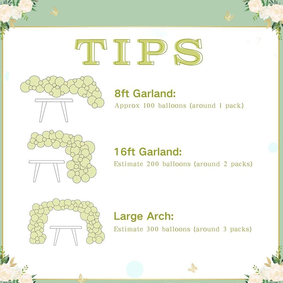 NUTTYBASH Sage Green Balloon Arch Kit 126 Pcs Neutral Green and White Metallic Gold Balloon Arch Garland Kit for Wedding Birthday Baby Shower Gender Reveal Bridal Decorations - image 8